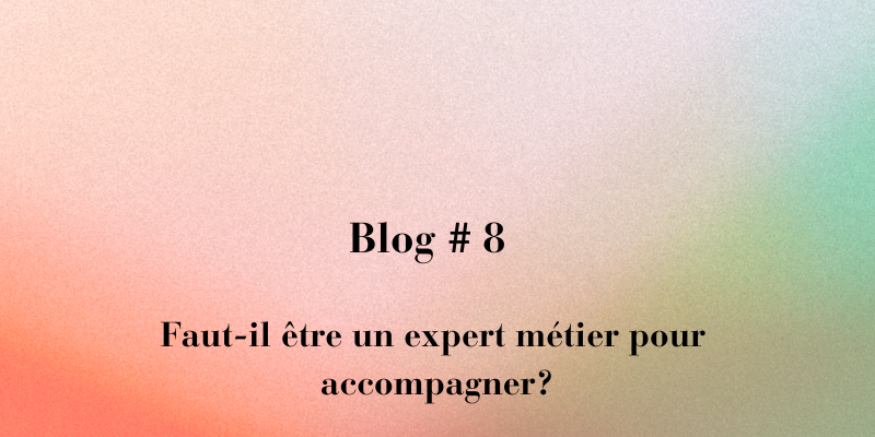 L’accompagnement en stratégie : Faut- il etre un expert métier pour bien accompagner ?